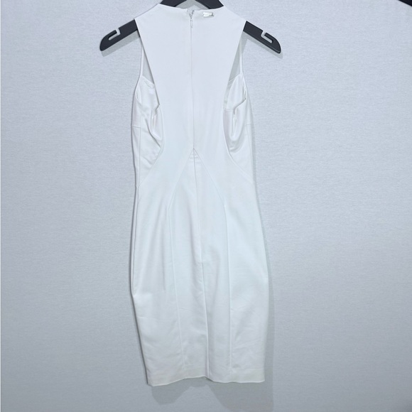 MARCIANO White Dress with Bottom Slits & Mesh Front Detail - Picture 8 of 10